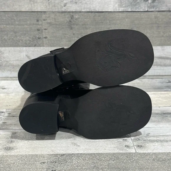 free people Anok Harness Moto Boots in Black Distressed Leather - Sz - 7 - Picture 8 of 13